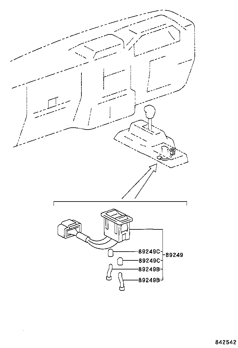 89249-60020 SWITCH, ABSORBER CONTROL product image