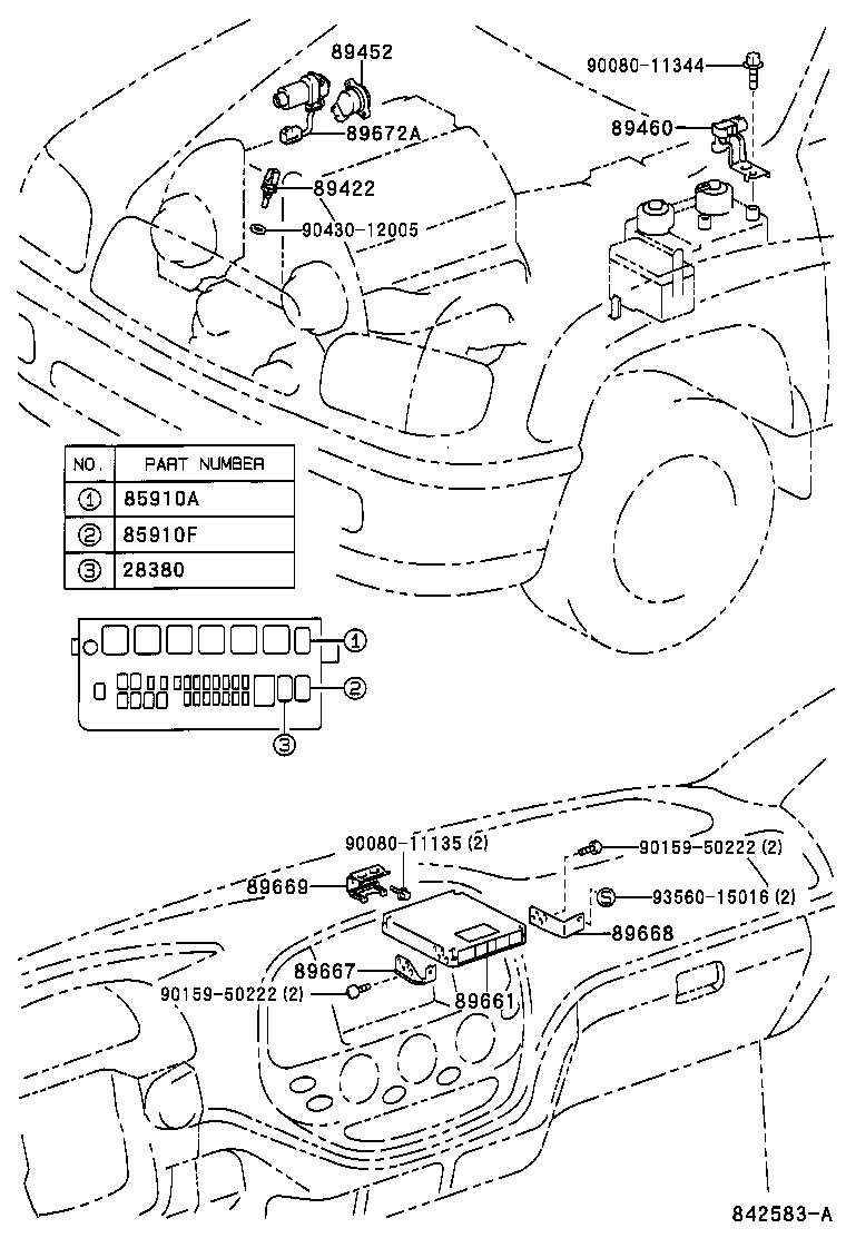 Toyota 89589-34010 BRACKET, INJECTOR DRIVER