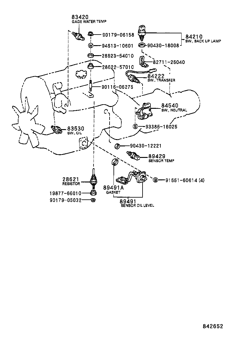 28490-58010 RELAY ASSY, EXHAUST RETARDER product image