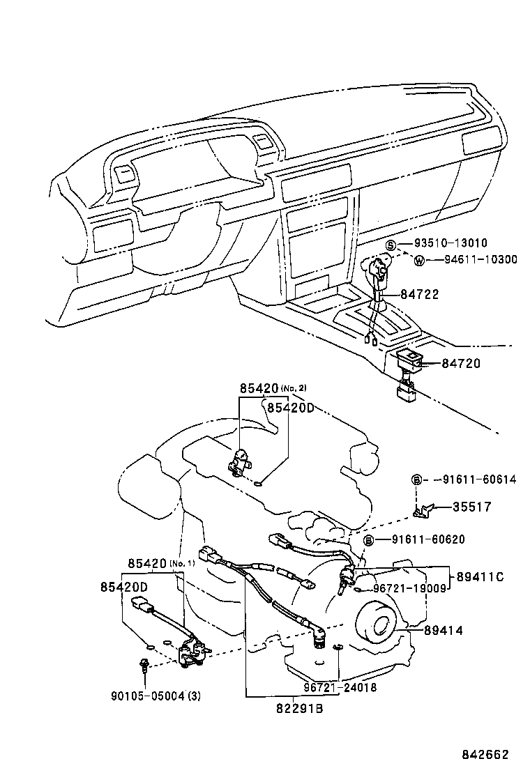 35517-32010 PLATE, TRANSMISSION WIRE LOCK product image