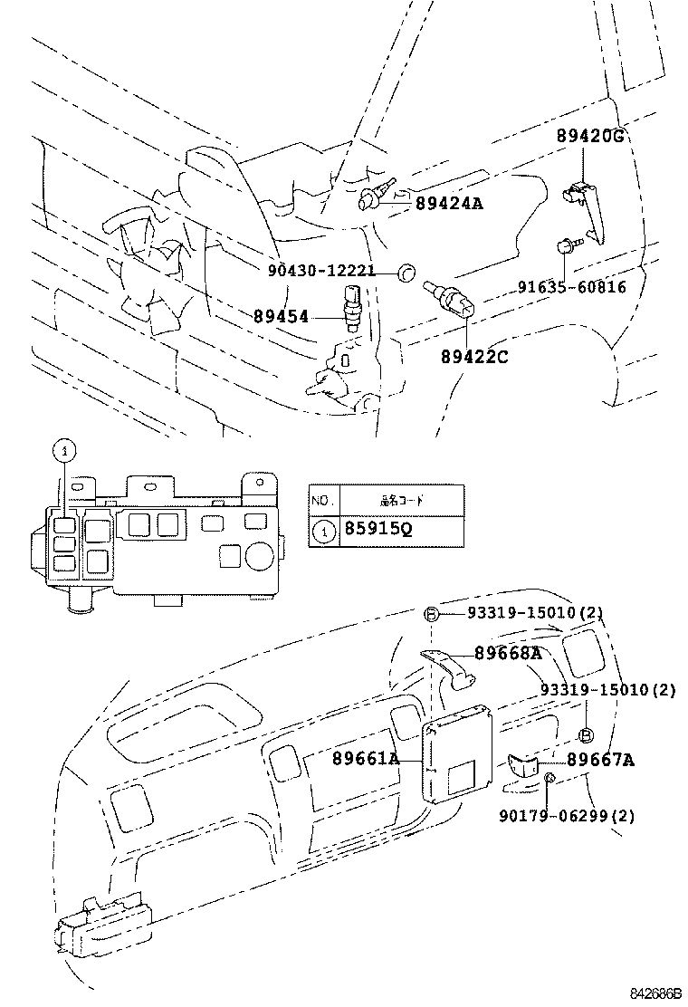 89420-27030 SENSOR ASSY, TURBO PRESSURE product image