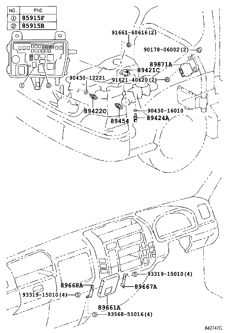 89661-37293 COMPUTER, ENGINE CONTROL product image