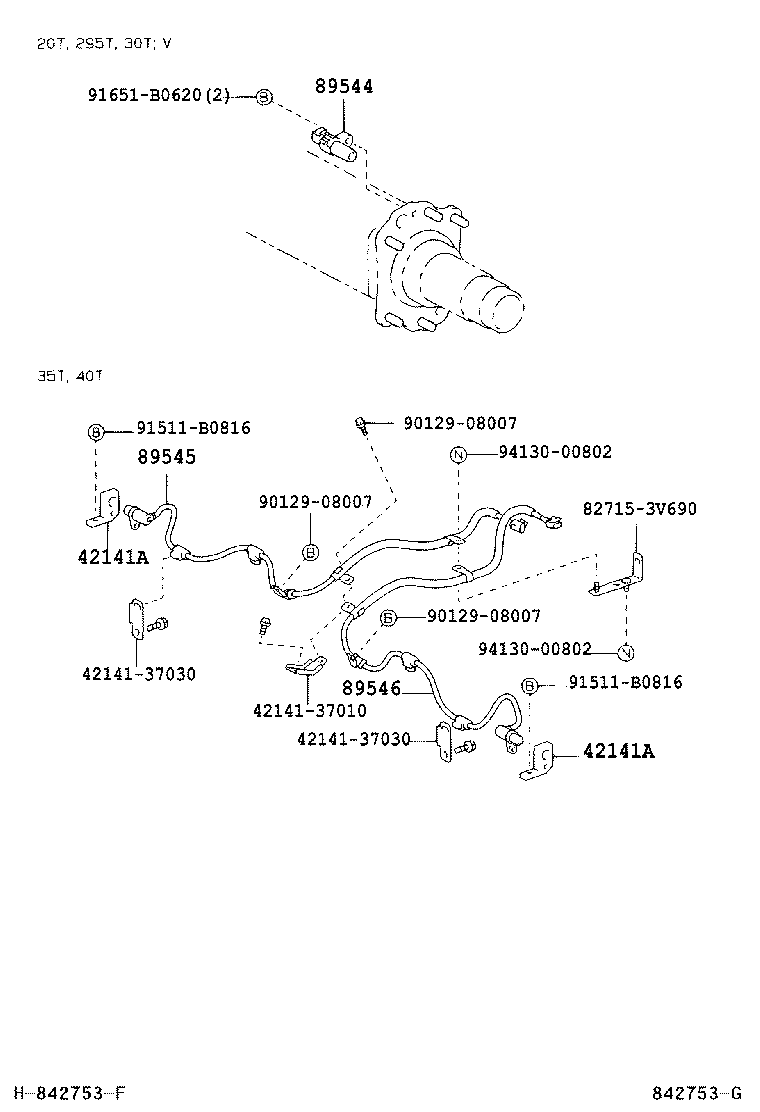 89545-37010 SENSOR, SPEED, REAR RH product image