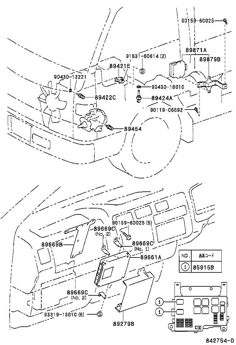 89424-28020 SENSOR, INLET AIR TEMPERATURE (FOR DIESEL TURBO) product image