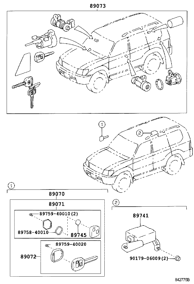 89741-60030 RECEIVER, DOOR CONTROL product image