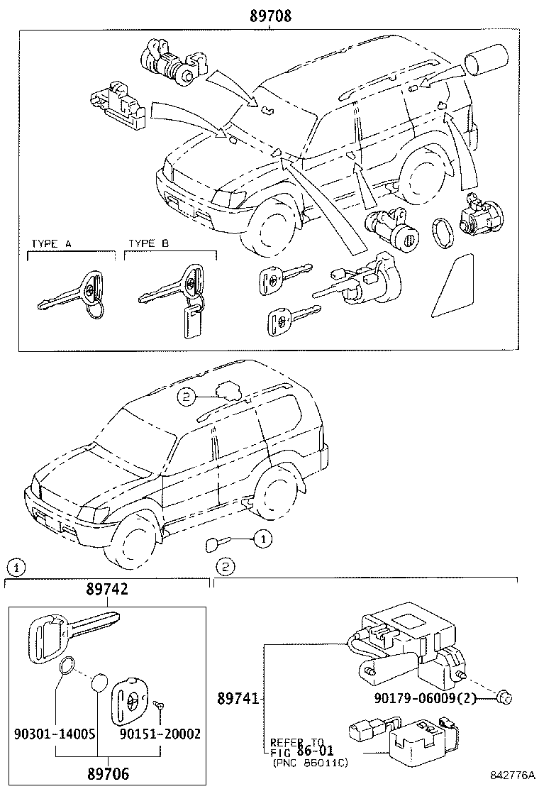 89741-60040 RECEIVER, DOOR CONTROL product image