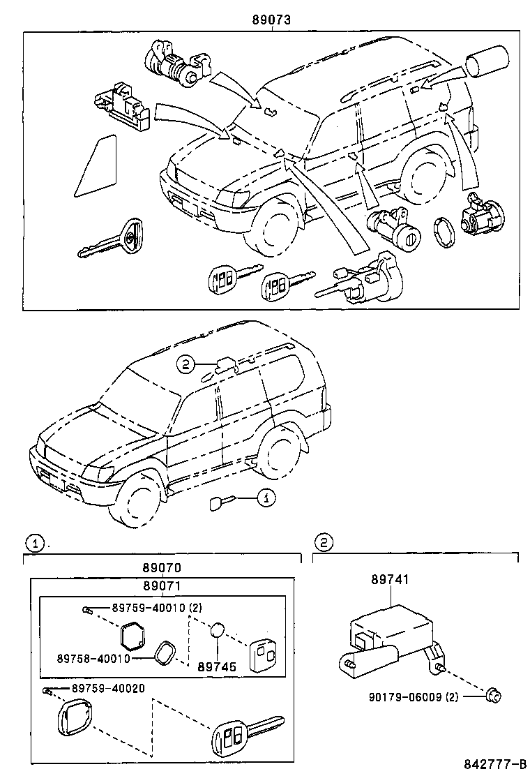 89741-60040 RECEIVER, DOOR CONTROL product image