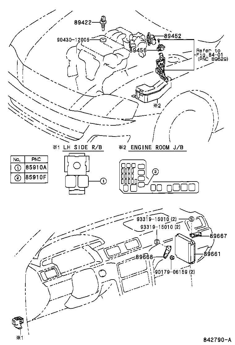 89661-07380 COMPUTER, ENGINE CONTROL product image