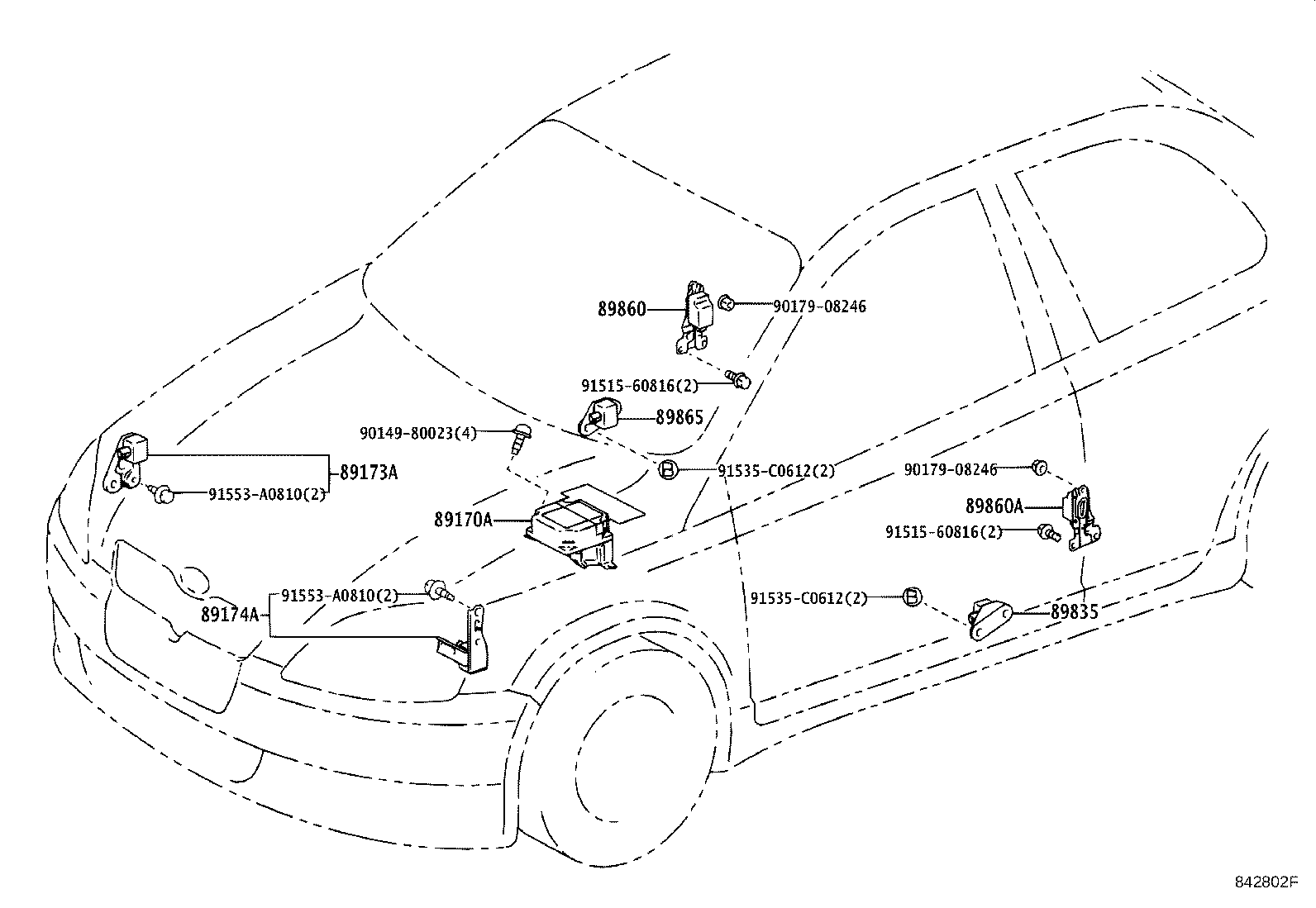 89170-0D070 COMPUTER ASSY, AIR BAG product image