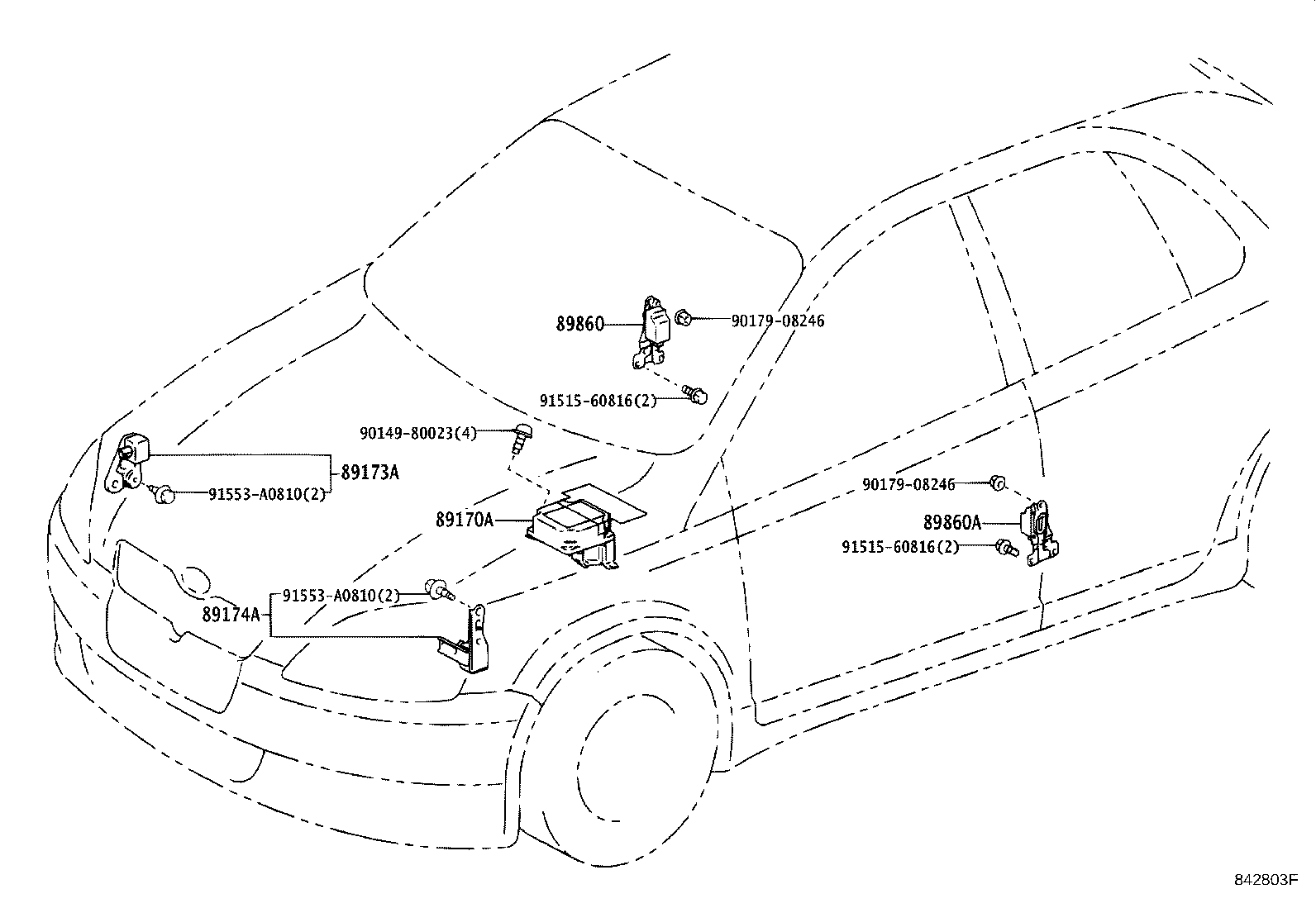 89170-0D070 COMPUTER ASSY, AIR BAG product image