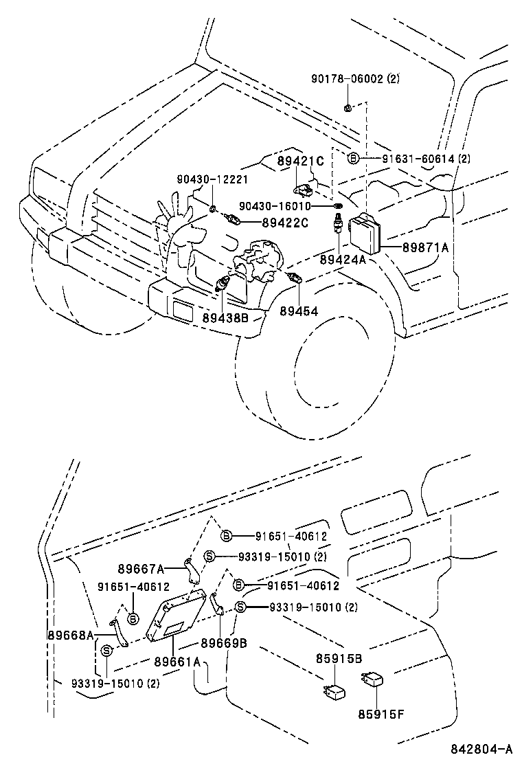 89661-65010 COMPUTER, ENGINE CONTROL product image