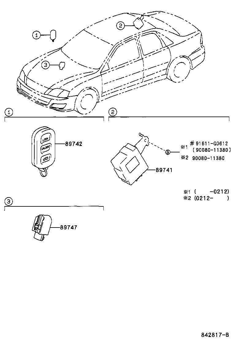Toyota 89741-AC040 RECEIVER, DOOR CONTROL