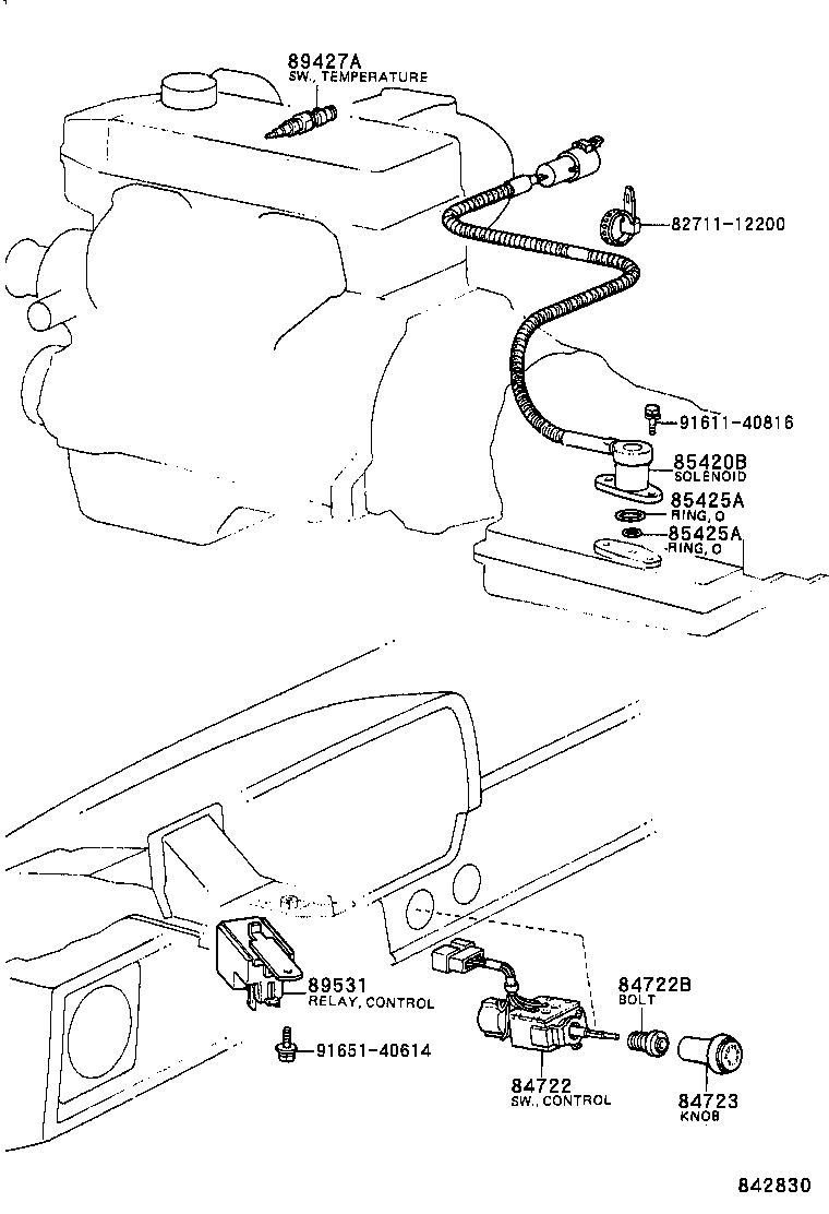 89531-35010 RELAY, TRANSMISSION CONTROL product image