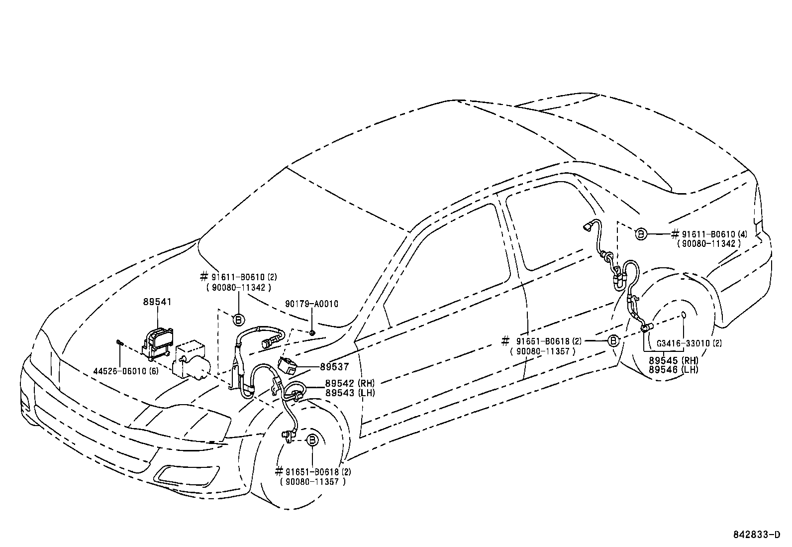 Toyota 89639-07010 WIRE, BRAKE CONTROL