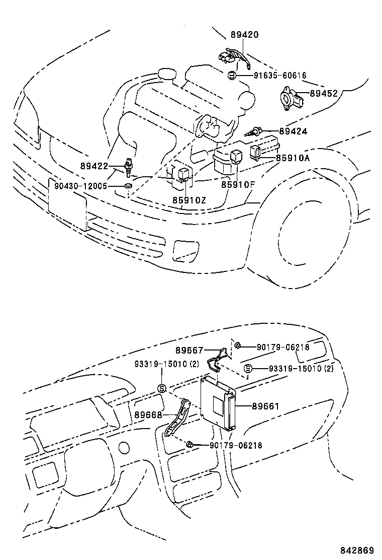 89452-06020 SENSOR, THROTTLE POSITION (FOR E.F.I.) product image
