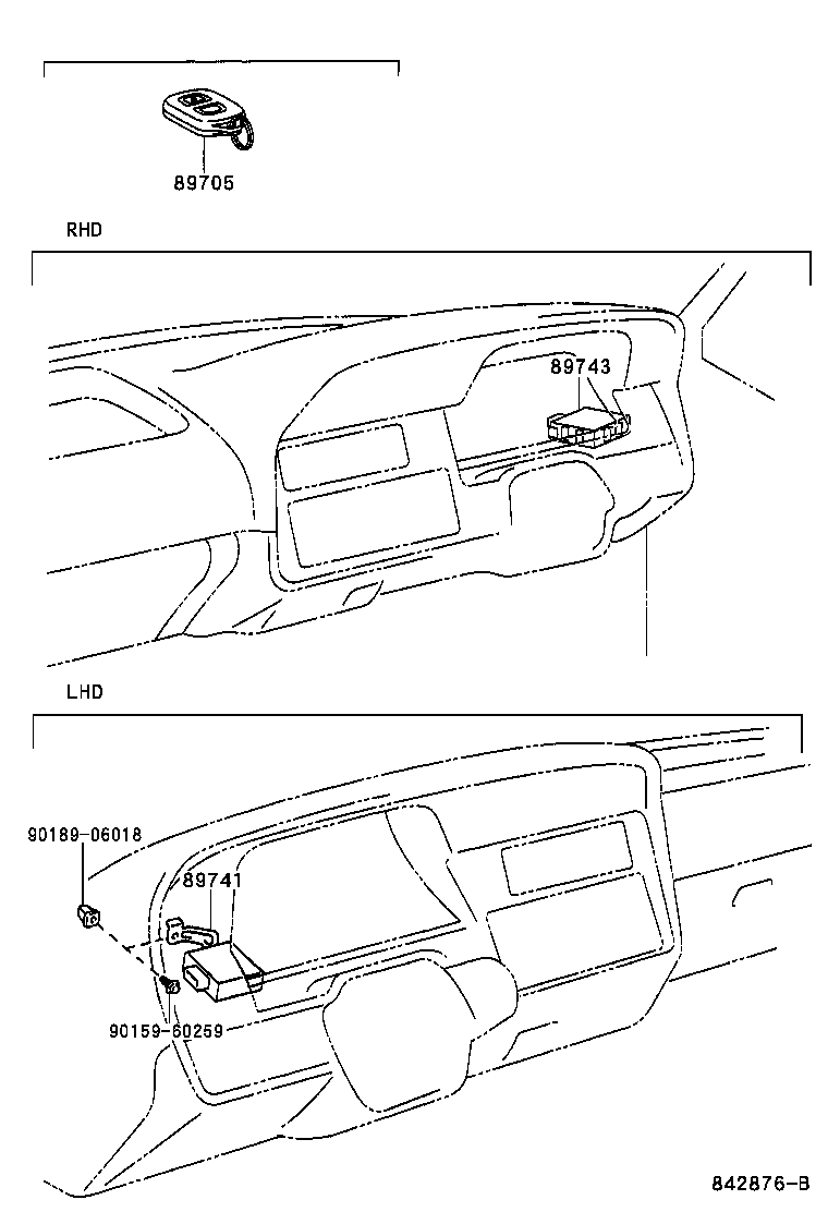 89741-26100 RECEIVER, DOOR CONTROL product image