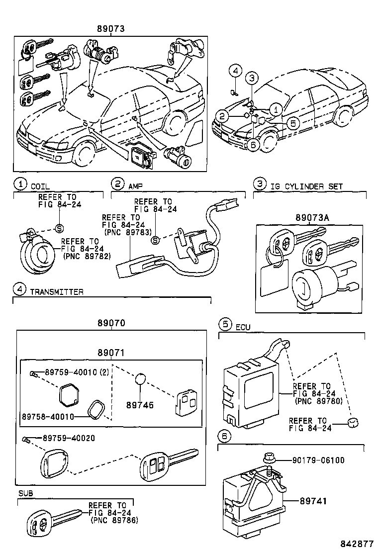 89741-33260 RECEIVER, DOOR CONTROL product image