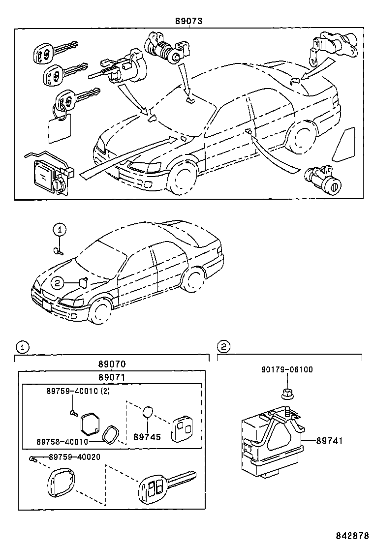 89741-33260 RECEIVER, DOOR CONTROL product image