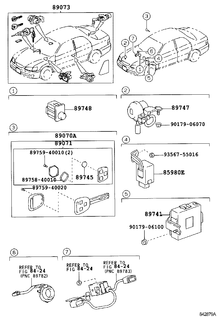 89741-33140 RECEIVER, DOOR CONTROL product image
