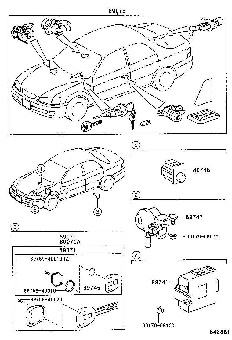 89741-33290 RECEIVER, DOOR CONTROL product image