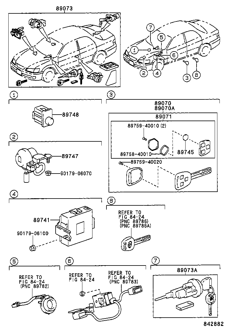 89741-33151 RECEIVER, DOOR CONTROL product image