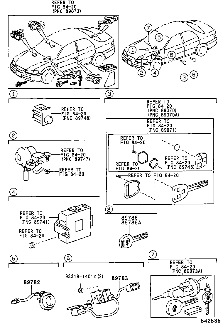 89709-33080 COMPUTER SET, TRANSPONDER KEY product image