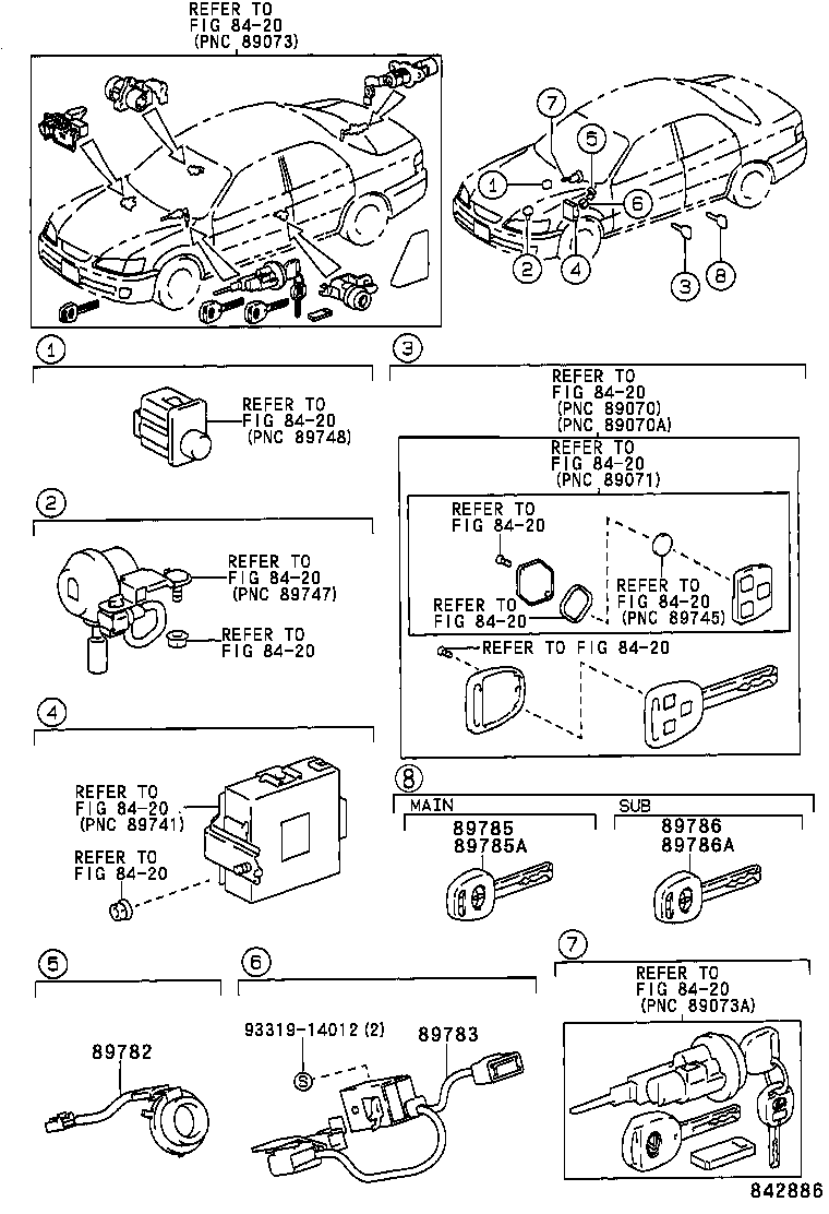 89709-33080 COMPUTER SET, TRANSPONDER KEY product image