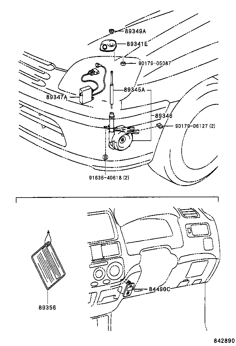89356-46010 LABEL, CLEARANCE WARNING INFORMATION product image