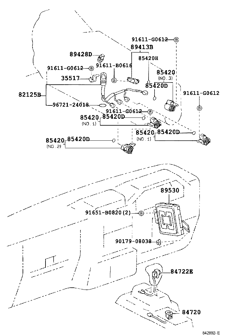 84720-60050 SWITCH ASSY, PATTERN SELECT product image