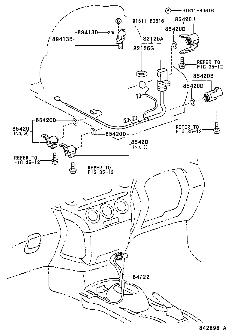 84722-52040-B0 SWITCH, TRANSMISSION CONTROL product image
