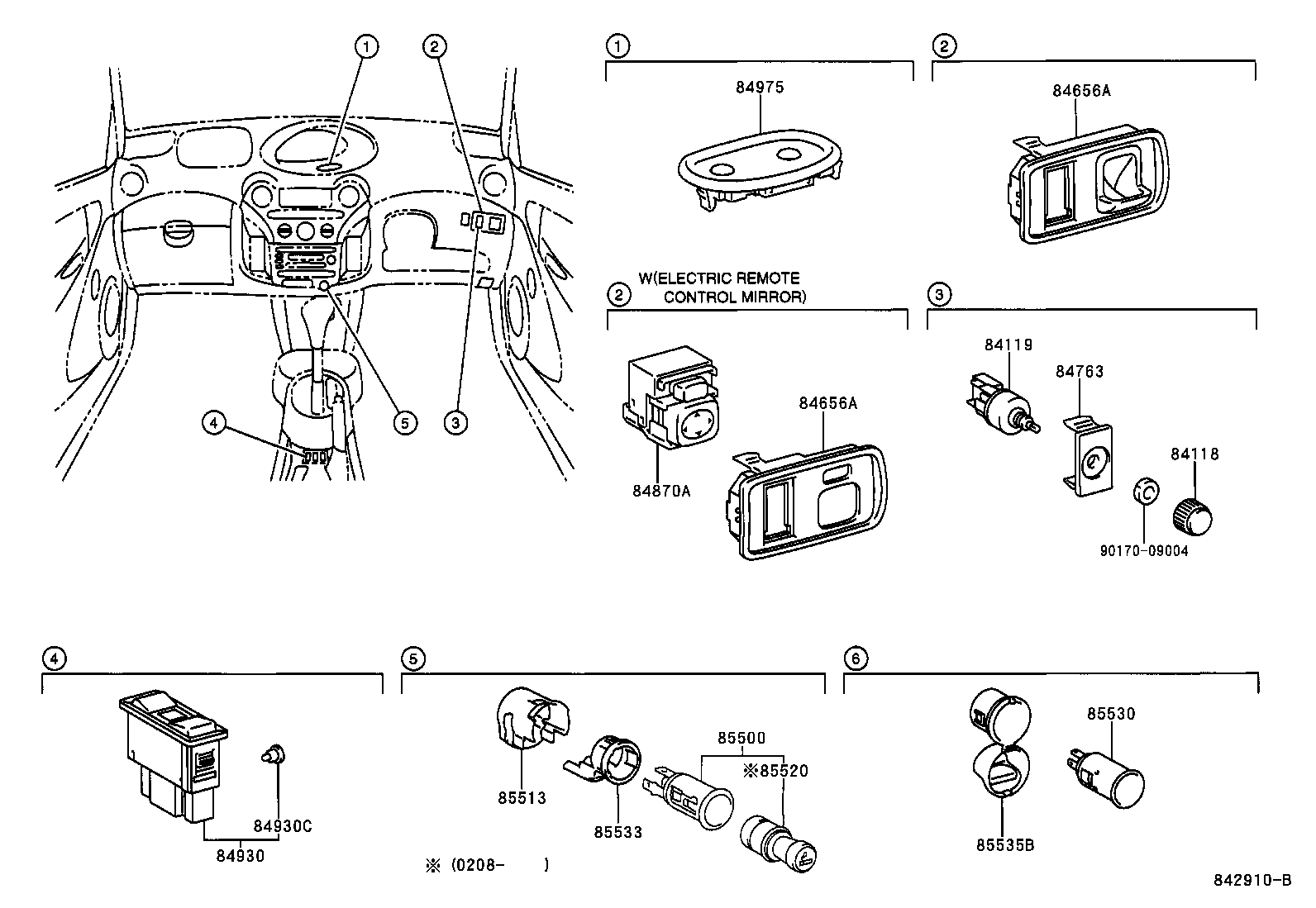 84656-52010-B1 BEZEL, SWITCH product image
