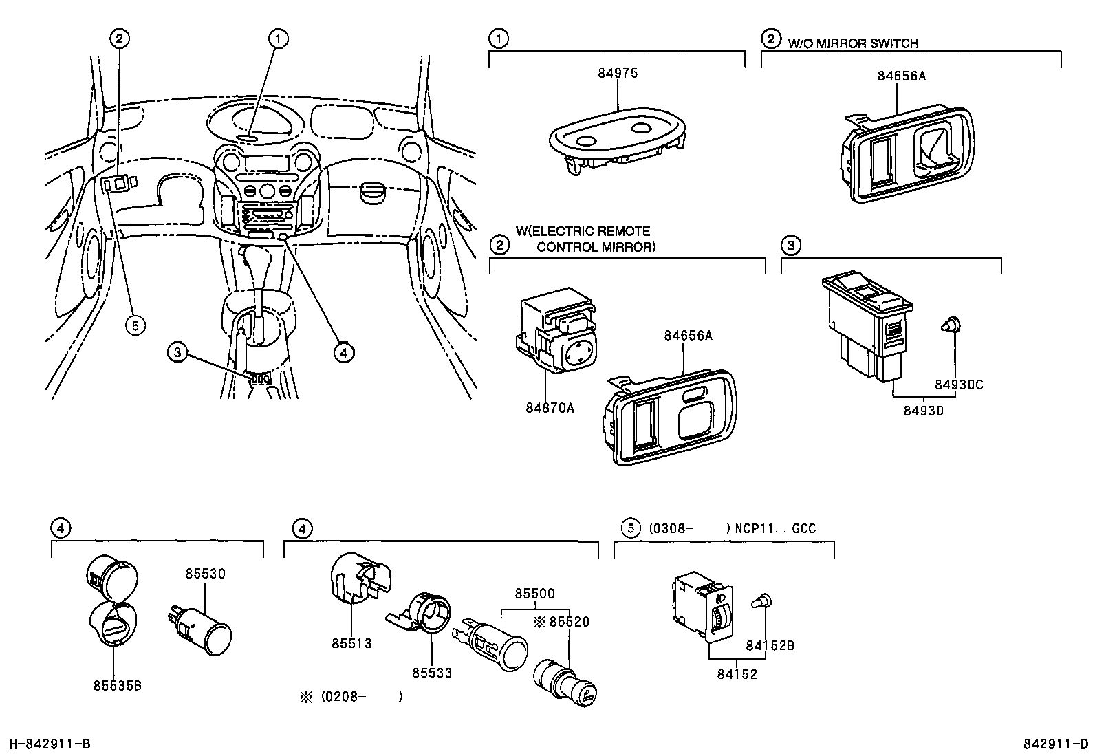 84656-52010-B1 BEZEL, SWITCH product image