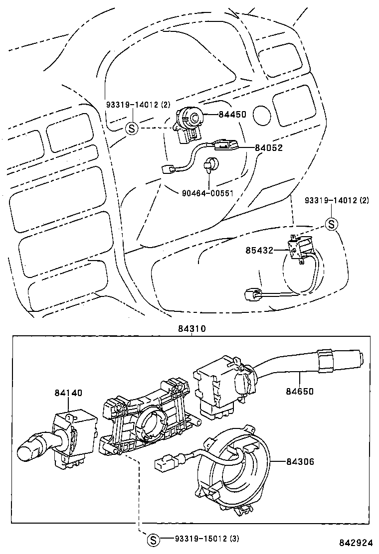 89428-33030 SWITCH, TEMPERATURE DETECT product image