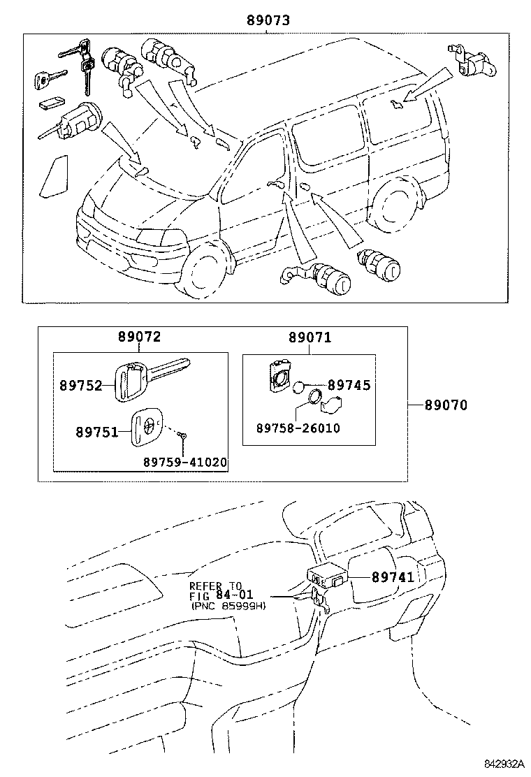 89741-26080 RECEIVER, DOOR CONTROL product image