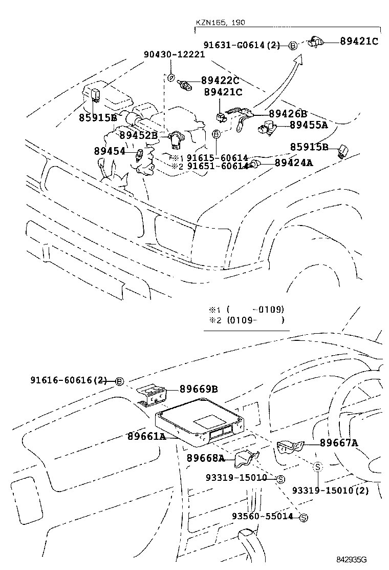 89666-35240 COMPUTER, ENGINE CONTROL product image