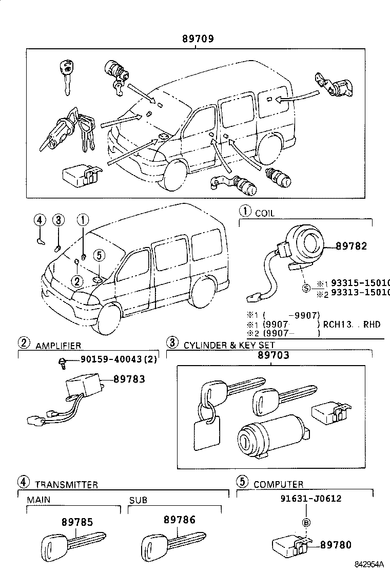 89780-26080 COMPUTER ASSY, TRANSPONDER KEY product image