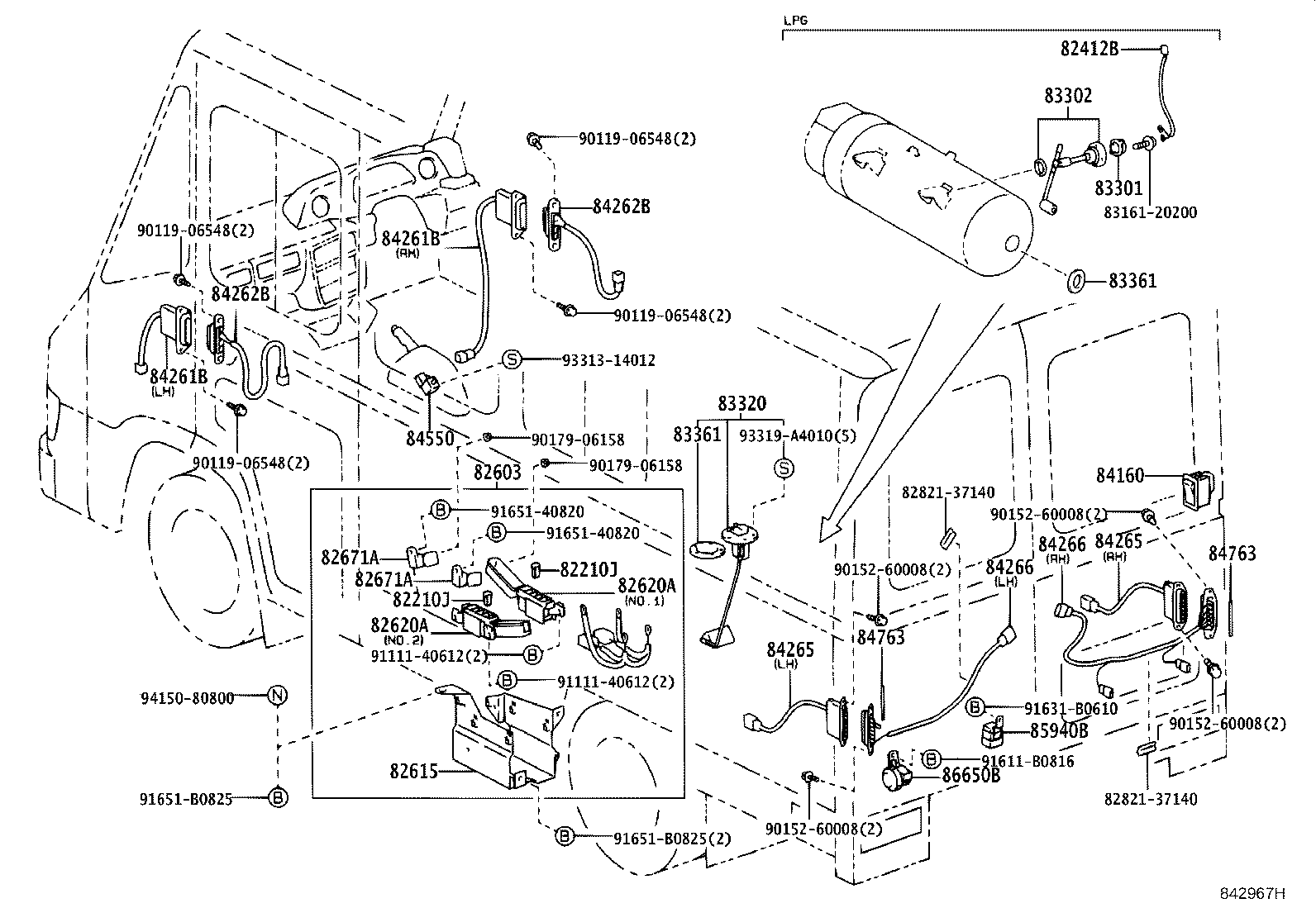 82603-37010 BRACKET SUB-ASSY, FUSIBLE LINK BLOCK product image