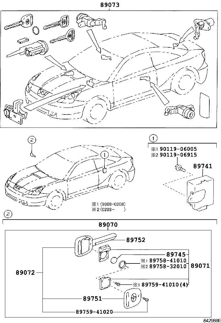89072-28030 HOUSING SET, DOOR CONTROL TRANSMITTER product image