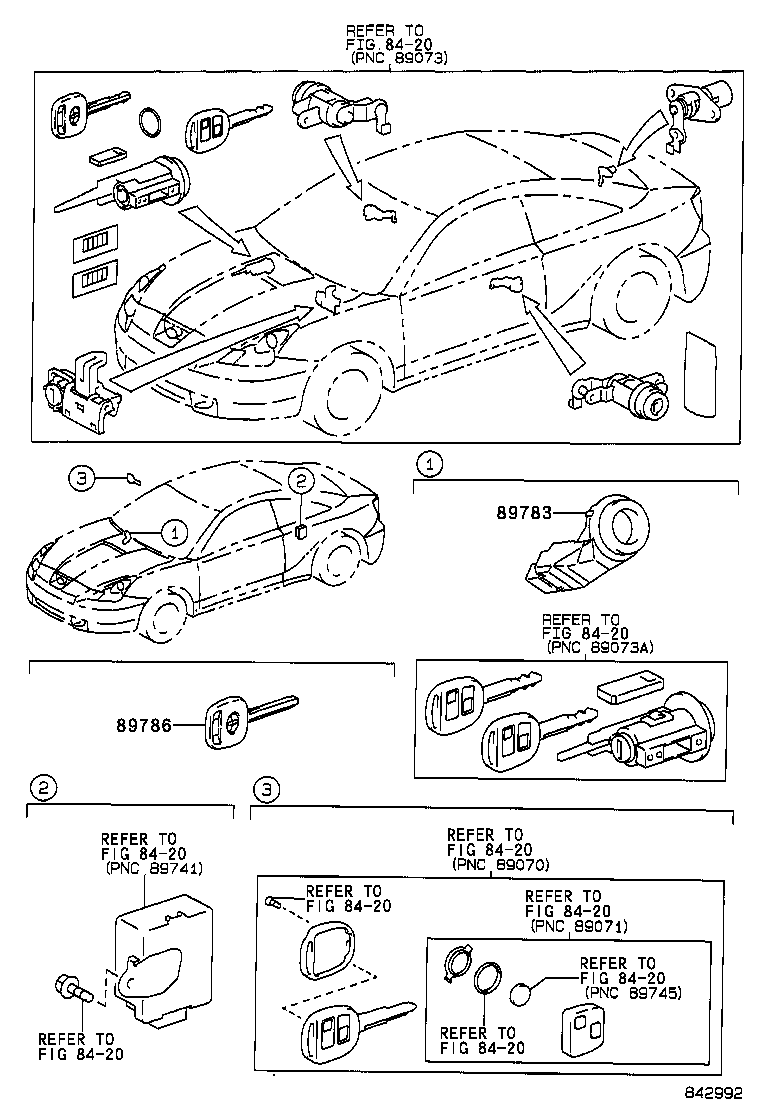 89786-20050 TRANSMITTER, TRANSPONDER KEY SUB product image
