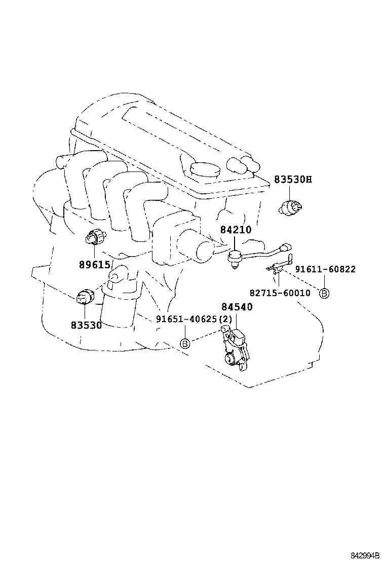84165-20100 SWITCH, REAR FOG LAMP product image