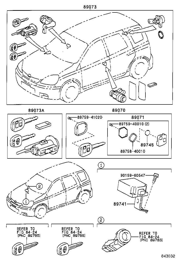 89071-33100 MODULE SET, TRANSMITTER SUB-ASSY, DOOR CONTROL product image