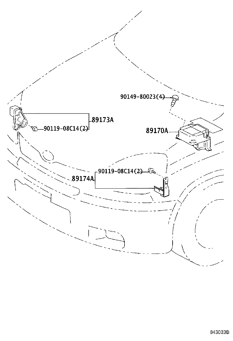 89170-52150 COMPUTER ASSY, AIR BAG product image
