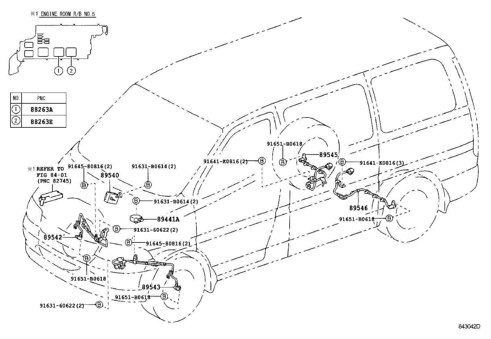 89545-26040 SENSOR, SPEED, REAR RH product image