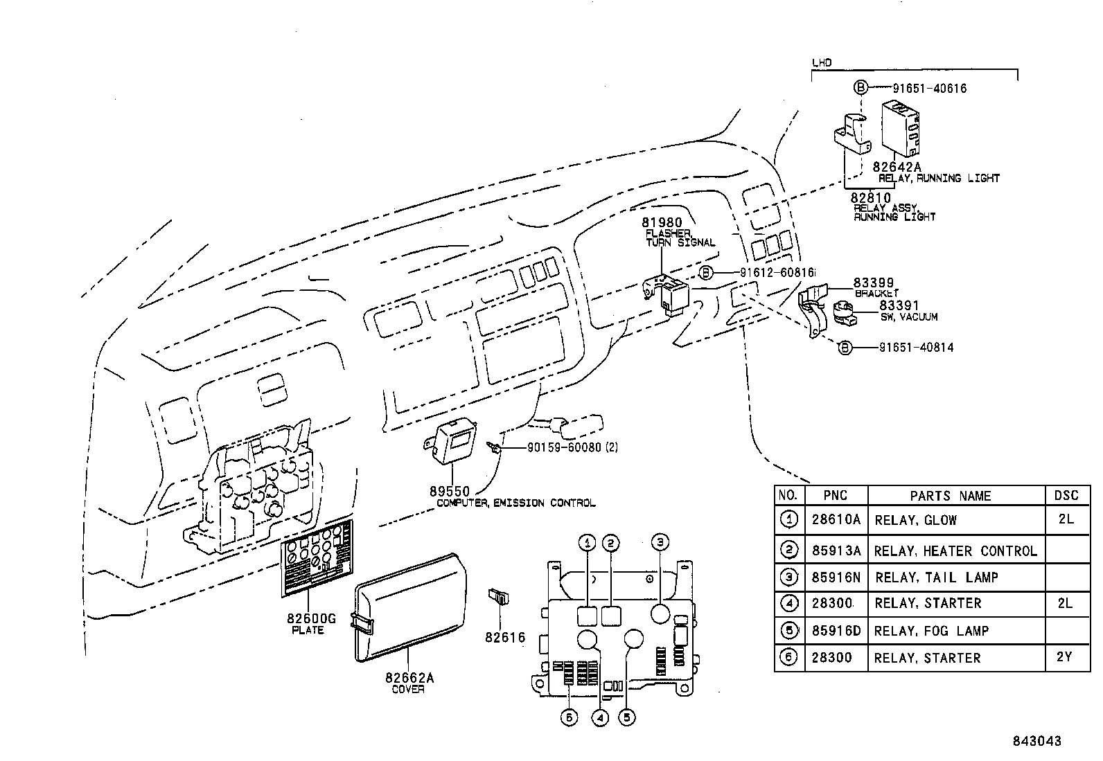 89559-37010 BRACKET, EMISSION CONTROL COMPUTER product image