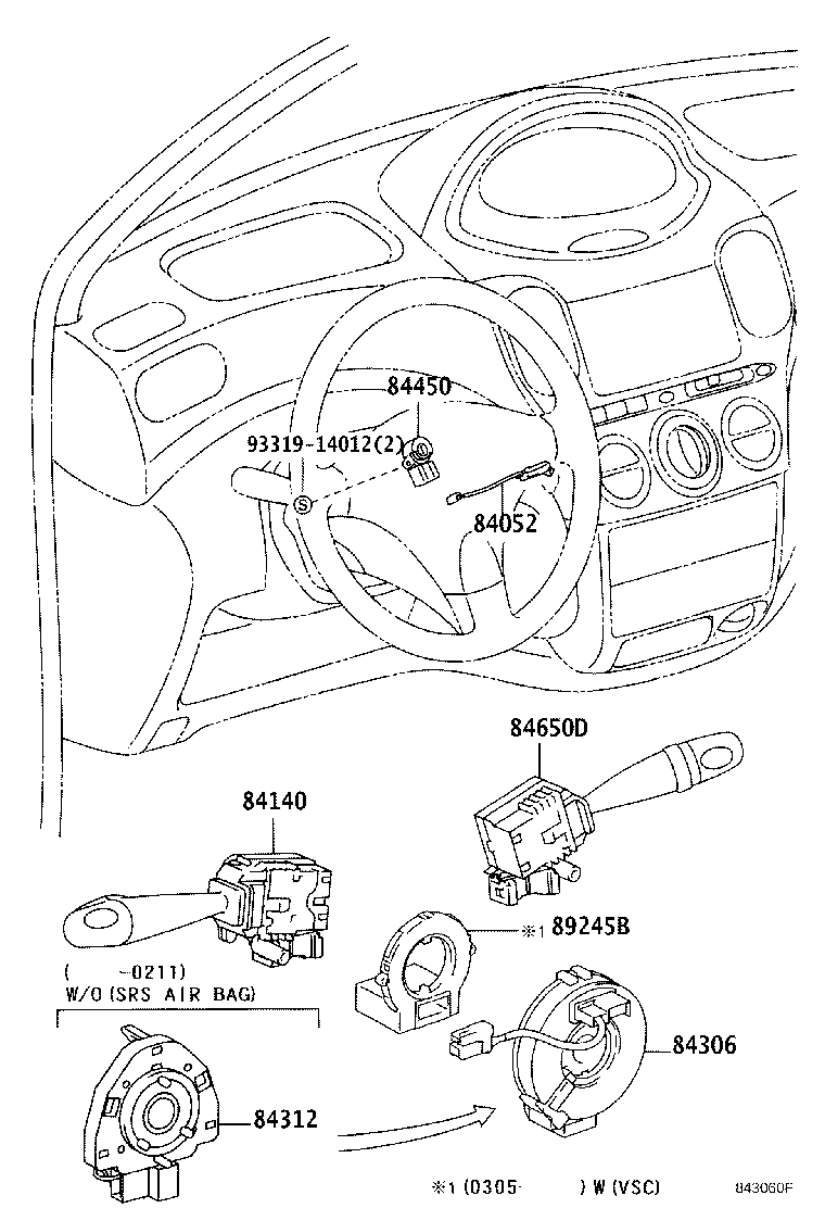 84152-52020 SWITCH, HEADLAMP LEVELING product image