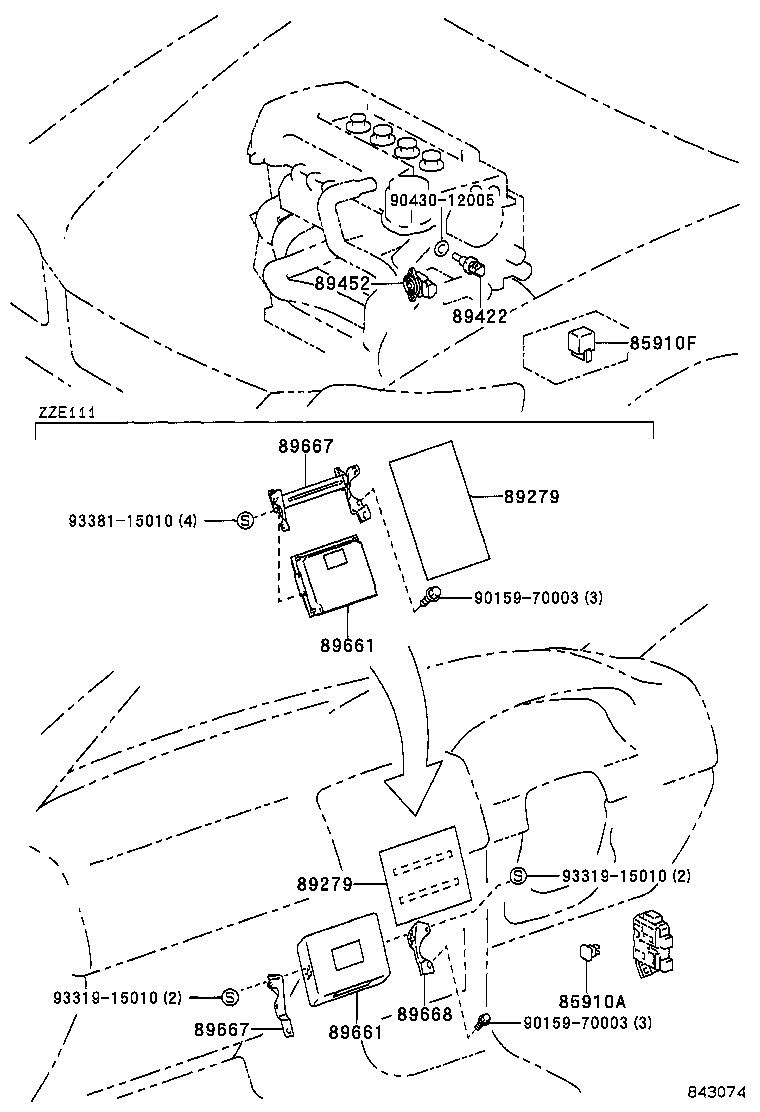 89420-02020 SENSOR ASSY, VACUUM (FOR E.F.I.) product image
