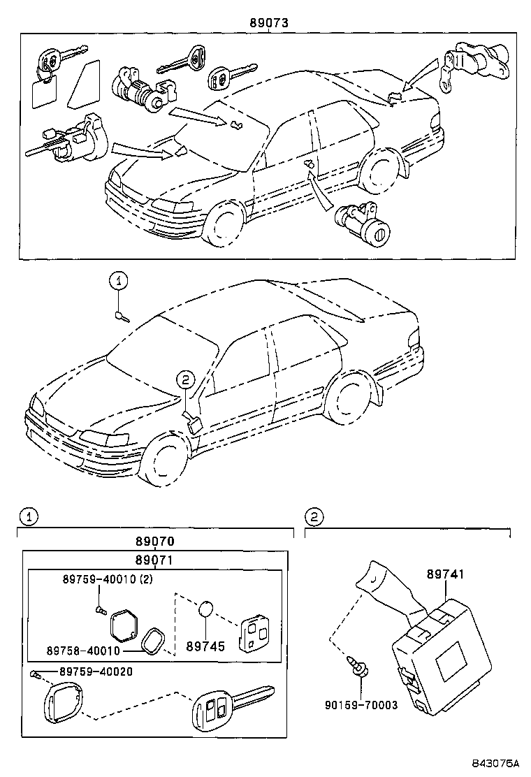 89741-12201 RECEIVER, DOOR CONTROL product image