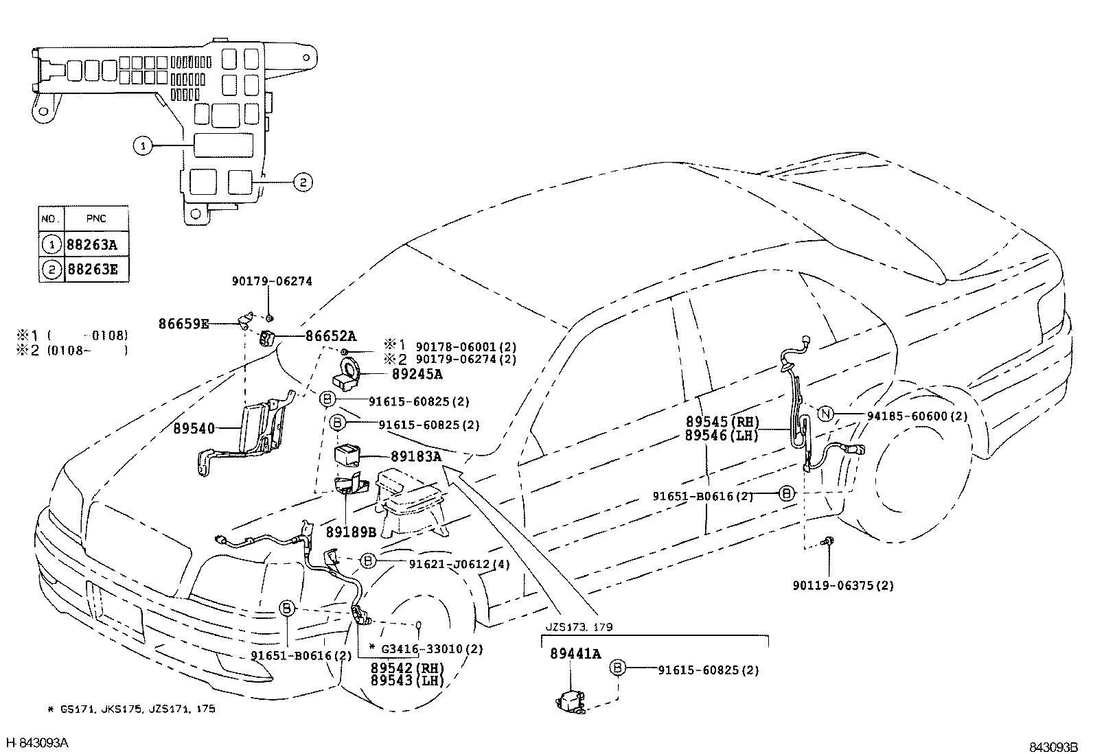 89545-30050 SENSOR, SPEED, REAR RH product image