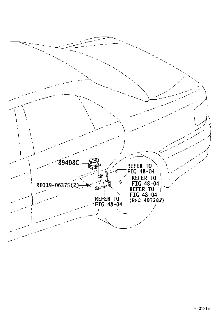 89407-30061 SENSOR SUB-ASSY, HEIGHT CONTROL, REAR RH product image