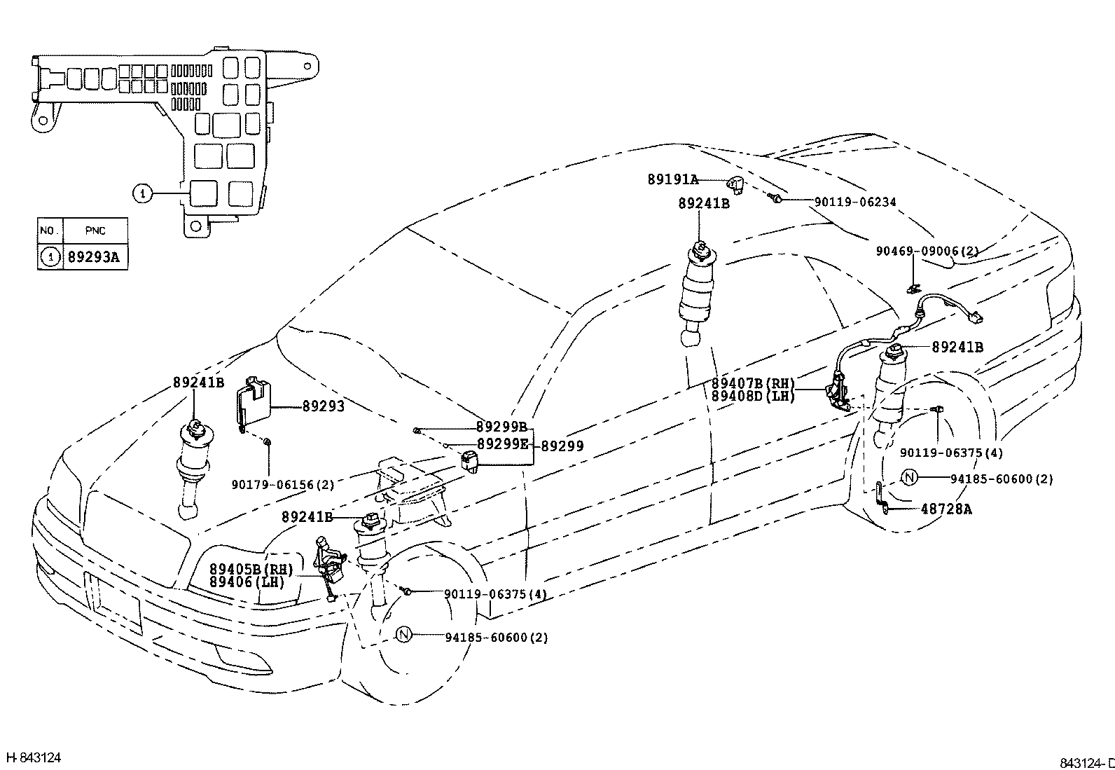 89293-30170 COMPUTER, SUSPENSION CONTROL product image